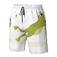 thumbnail image 4 of Susaid Hunting Frog Print Men's Swim Trunks Hawaiian Bathing Mesh Lining Suit Swimsuits Beach Shorts with Pockets-Small, 4 of 6