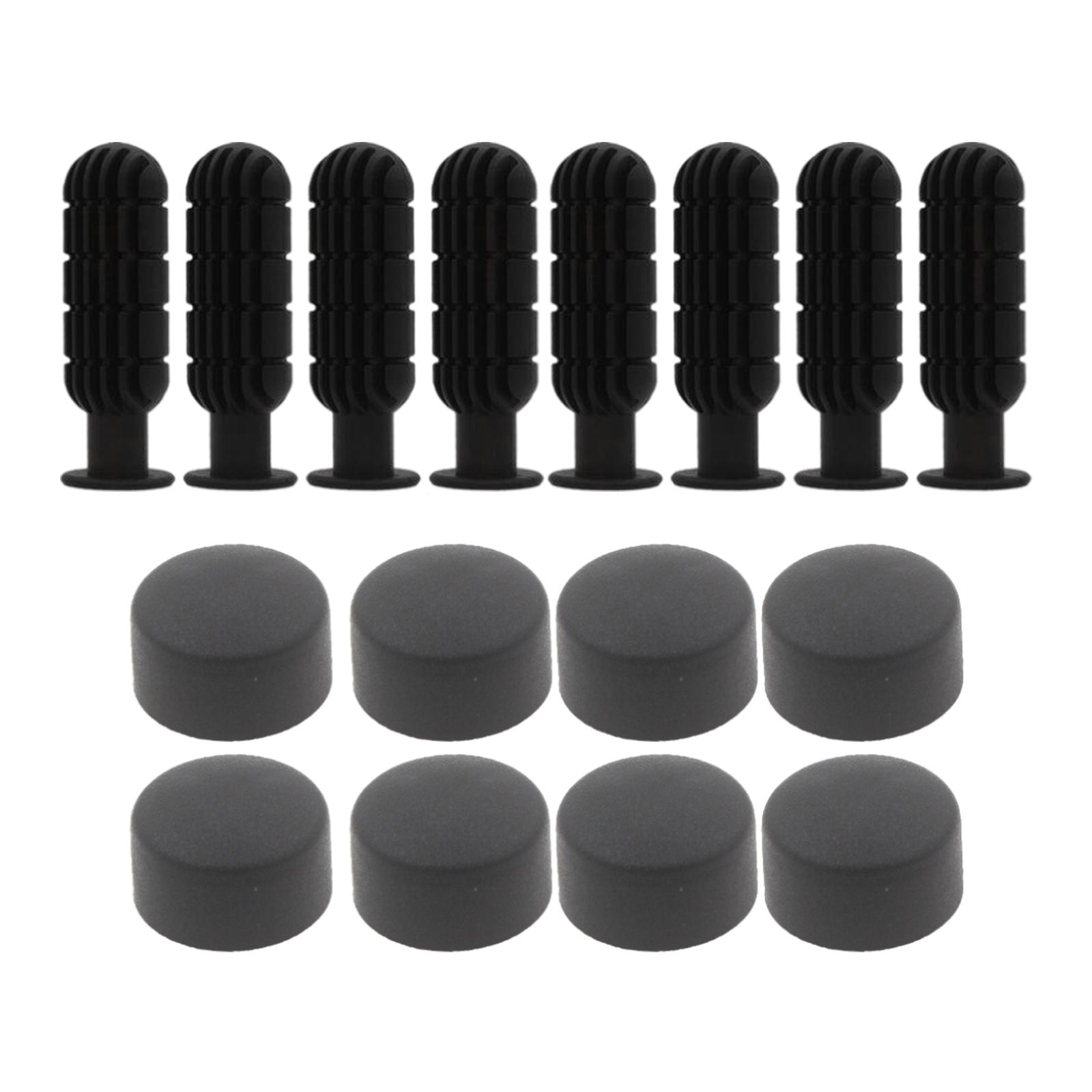 Lot De 8 Poignées En Bois Pour Baby-foot - Diamètre Intérieur 16mm, Design Antidérapant, Vis Incluses