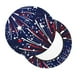 thumbnail image 2 of Disketp Red White Blue Fireworks 1 Funda Redonda para Taburete, Funda de Cojín para Silla de Bar Suave y Elástica-13 inch, 2 of 7