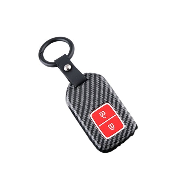 Speravity Elegante cubierta de fibra de carbono Viscosidad fuerte Pantalla luminosa Funda para llave remota Carcasa protectora impermeable con hebilla Automoción decorativa y accesorios Speravity VI016678-00