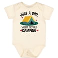thumbnail image 3 of Inktastic Just a Girl Who Loves Camping Girls Baby Bodysuit, 3 of 5