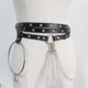 thumbnail image 1 of Cinturón de cintura punk, cadena de cuero negro, cadenas para el vientre, accesorios góticos para el cuerpo en capas para mujeres y niñas JM, 1 of 5