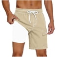thumbnail image 3 of UVEASISHA Mens Board Shorts 7 Inch Quick Dry Swim Trunks Comfort Bathing Suit Lightweight Breathable Swimwear Hawaiian Shorts with Pockets Khaki S, 3 of 6