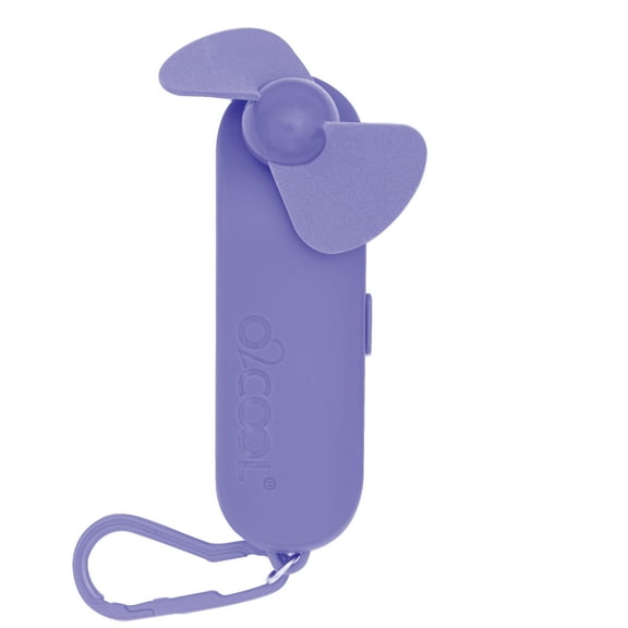 O2COOL 2 inch Pocket Carabiner Personal Fan with Batteries, Purple