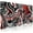 Black Red Swirl, variant on Cherry Blossom Tree Oil Ink Painting Extended Gaming Mouse Pad Large 31.5"x11.8" Big Mouse Pad, NonSlip Base, Stitched Edge, Long Computer Keyboard Mat for Home Office Work