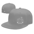 thumbnail image 7 of DouZhe Flat Brim Cap Snapback Hat, Game Level Unlock Prints Adjustable Gray Adult Baseball Cap, 7 of 7