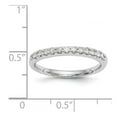 thumbnail image 7 of 14K White Gold Diamond Round Ring Band Wedding , Size 9, 7 of 7