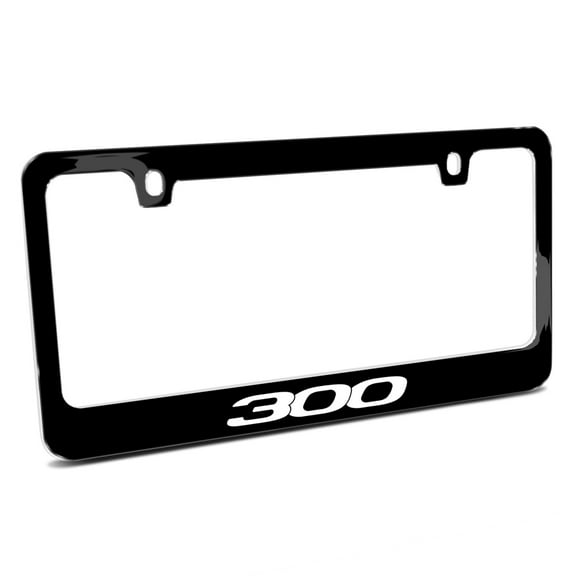 Chrysler 300 Black Metal License Plate Frame