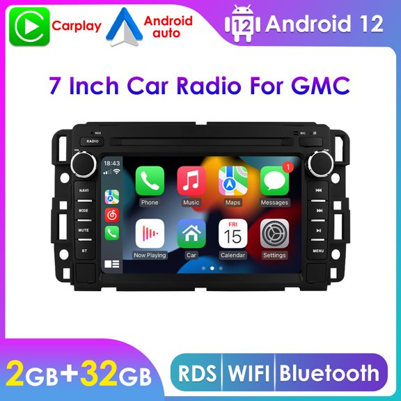For Chevrolet Chevy Silverado Express Van Impala GMC Sierra Yukon Savana Android 12 Carplay 2 32GB Wifi Car Stereo Radio GPS Navigation Player