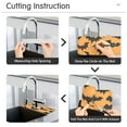 thumbnail image 5 of Faucet Mat for Kitchen Sink 30'' Sink Splash Guard Mat Super Absorbent Fast Drying Drain Pad Bats on Orange 2 Pack, 5 of 9