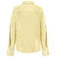 thumbnail image 4 of Aoiroe Women's Long Sleeve Shirts,Long Sleeve Collared Dress Blouses Fitted Button Down Shirts Dress Shirts Lapel Blouse Shirt with Pocket Business Casual Work Tops Yellow L, 4 of 5