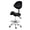 Black, variant on Saddle Stool Chair with Back Support Footrest, Hydraulic Rolling Swivel Adjustable Stool Chair, for Work Studio Dental Office Salon Kitchen Counter Tall Home Desk Chairs, White