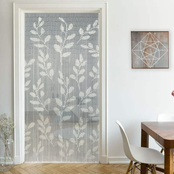 Evideco Bamboo Beaded Door Curtain - Gray Branches Design, 36x79 Inches, Room Dividers & Home Decor
