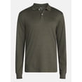 thumbnail image 5 of George Men's Interlock Polo Shirt with Long Sleeves, Sizes S-5XB, 5 of 5