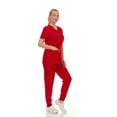 thumbnail image 4 of HEAL+WEAR Soft Stretch Scrub Set 4-Way Stretch V-Neck Top & Cargo Jogger Pants for Women, 4 of 7