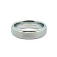 thumbnail image 2 of Metals Jewelry Men/Women White Tungsten Carbide 6mm Brushed Recessed Edge Wedding Ring Size 11.5, 2 of 5