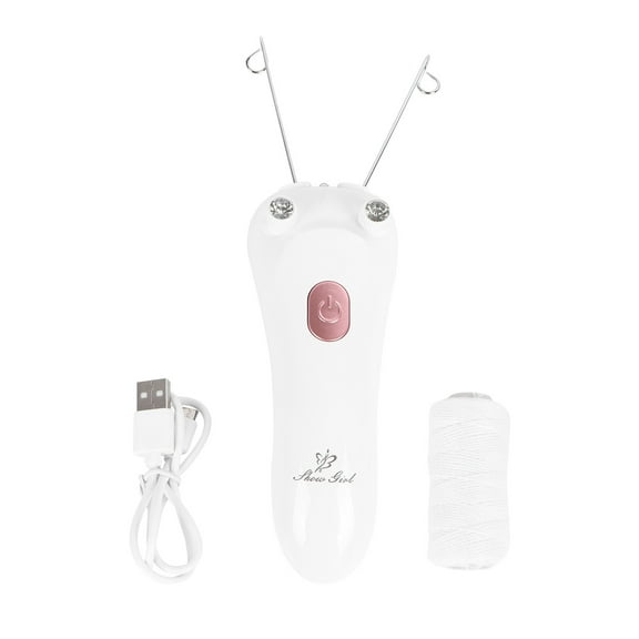 USB Charging Ladies Facial Hair Remover Women' Epilator Facial Threading Hair Removal Shaver Face (Rose Gold)