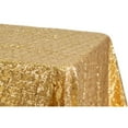 thumbnail image 1 of 1 Pc, Diamond Glitz Sequin Rectangular Tablecloth 90"X132" - Gold For Wedding & Event Decor, 1 of 1