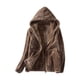 thumbnail image 1 of Chaquetas y abrigos casuales con capucha de manga larga para mujer, chaqueta reversible con capucha cálida y gruesa de polar para mujer, 1 of 4