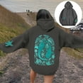 thumbnail image 5 of Bibifish Womens Hoodies Summer Casual Graphic Print Long Sleeve Drawstring Sweatshirts Lightweight Breathable Beach Pullover Tops, 5 of 7