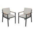 thumbnail image 5 of Armen Living Nofi Outdoor Patio Dining Set in Charcoal Finish with Taupe Cushions (Table with 8 chairs), 5 of 6