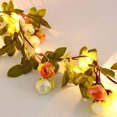 thumbnail image 4 of Flores artificiales leyfeng Hojas verdes 2.2M Vine String Light 25 Lámpara Perlas Constante Brillante Blanco cálido, 4 of 8