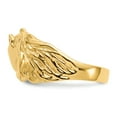 thumbnail image 3 of 14k Or Jaune Cheval Tête Anneau Animal, 3 of 9
