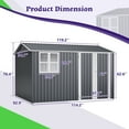 thumbnail image 4 of 10x8FT Outdoor Steel Storage Shed - Lockable Doors & Clear Window for Garden/Patio Tools, 4 of 14