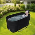 thumbnail image 2 of Portable Bath Tub, Foldable Ice Bathtub for Adults Soaking Bathing Tub Collapsible Tub Outdoor Indoor Hot Bath Tub Black for Home Travel Camping, 2 of 8