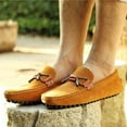thumbnail image 7 of Men's Casual Loafers Slip On Leather Shoes Lightweight Driving Shoes Moccasins Classic Penny Loafer Flats Boat Shoes Outdoor Walking Shoes, 7 of 7