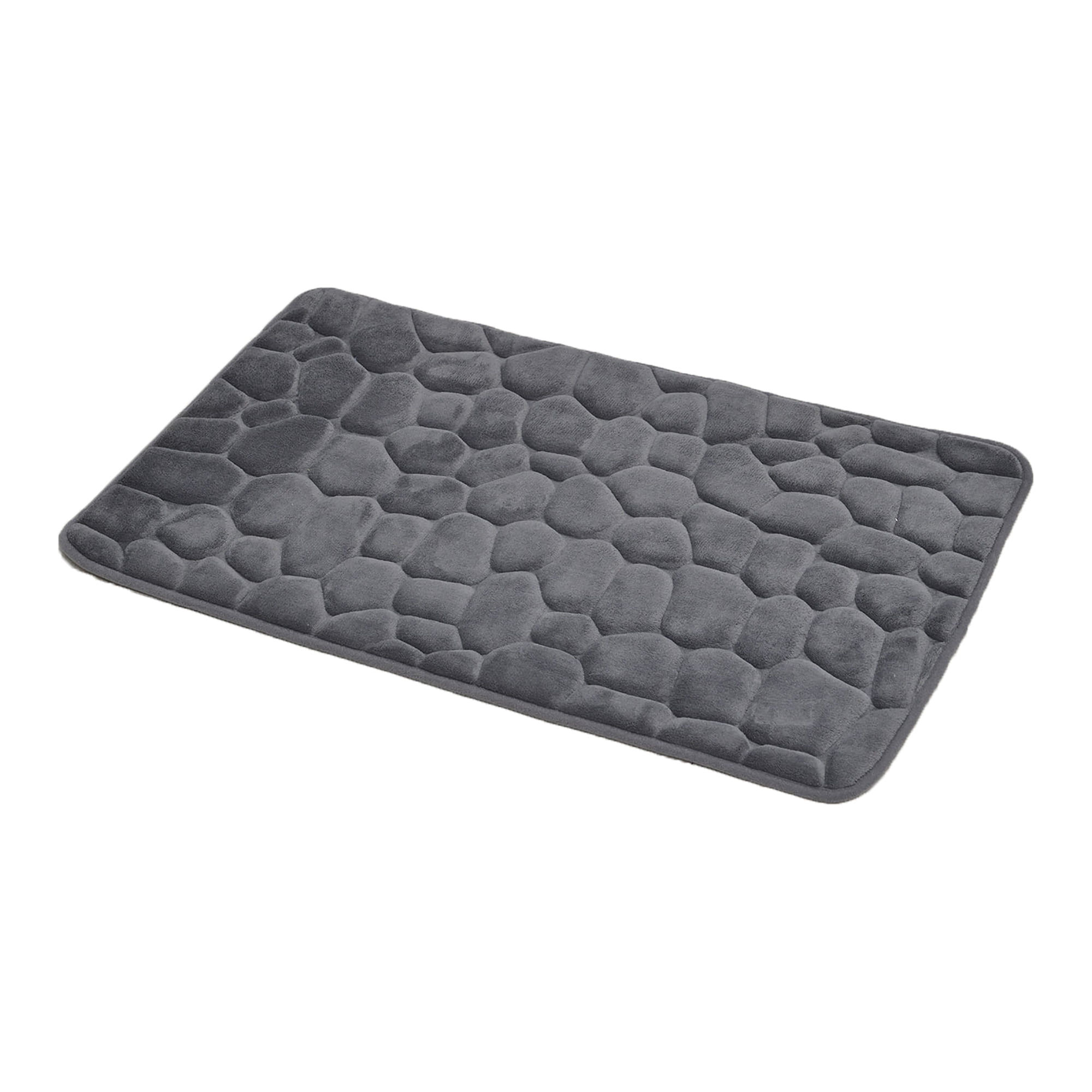 Bath Mat Memory Foam Pebble Design Anti Slip Country Club 43x61cm 100% Polyester 