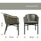thumbnail image 3 of Silla para Exterior de Cuerda para Jardin Apilable con Marco de Aluminio Color Gris | Jauz Improvement Silla para Terraza Patio o Restaurante 75x62x57 cm, 3 of 6