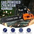 thumbnail image 6 of Arlohe 58cc 2200W Gas Chainsaw,Anti-Vibration & Auto Oiler,Lightweight Build,Homeowner & DIY Wood Cutting, 6 of 7