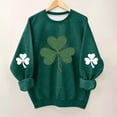 thumbnail image 5 of Boys Girls Sweatshirts St. Patrick's Day Green Kids Crewneck Casual Loose Long Sleeve Pullover Holiday Tops (12-13 Years, Green #F), 5 of 5