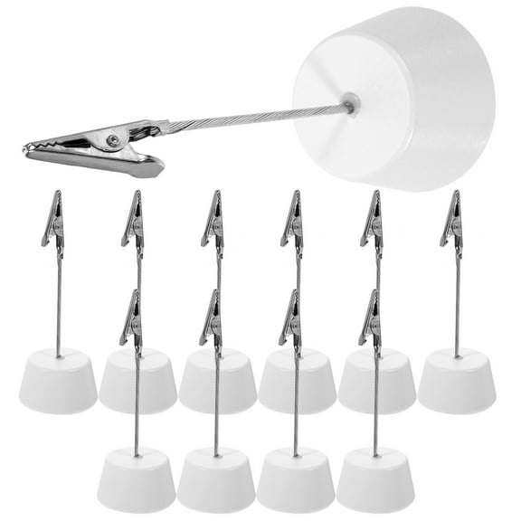 10 Pcs Party Picture Holder Ornament Log Photo Clip Stand for Pictures Mini Decor Display Office