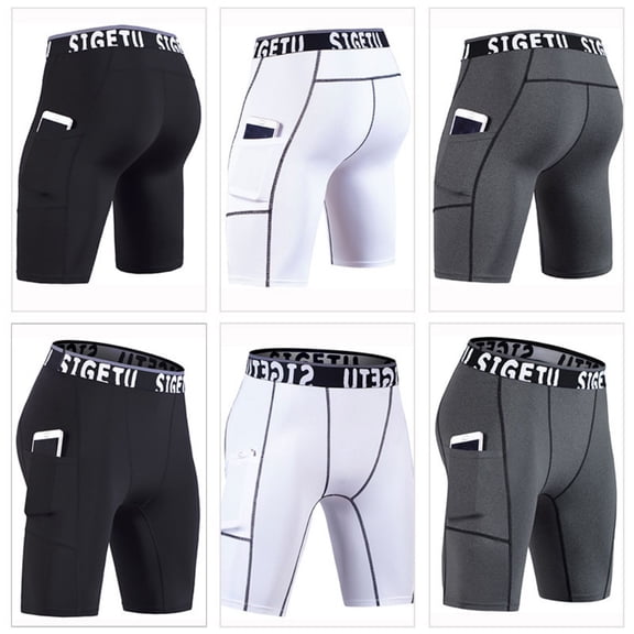 LYMAYTER Male Shorts for Compression Quick Dry Cycling Workout Pants Workout Running Sport Shorts S-3XL