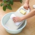 thumbnail image 4 of Qyaukm Laundry Wash Board, Plastic Scrubbing Board with Non-Slip Base and Ribbed Surface for Hand Washing Clothes, Portable Design for Travel and Home Use (Gray), 4 of 4
