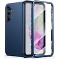 thumbnail image 2 of FNTCASE for Galaxy A35-5G Phone Case: Matte Frosted Silicone Protective Cases with Built-in Screen Protector Dual Layer Shockproof Military Grade Drop Protection Rugged Bumper Cell Case Blue, 2 of 7