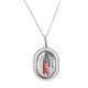 thumbnail image 1 of Medalla virgen de Guadalupe Medalla Italiana imagen completa a color semi redonda orilla diamantada Medalla y cadena, 1 of 3