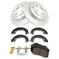 thumbnail image 2 of TRQ Rear Brake Pad & Rotor Kit Brake Pads Brake Rotor Parking Brake Shoe Set Ceramic Fits Select 2010-2013 Hyundai Genesis Coupe, 2 of 4