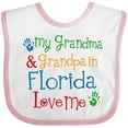 thumbnail image 3 of Inktastic Florida Grandma Grandpa Loves Me Boys or Girls Baby Bib, 3 of 4