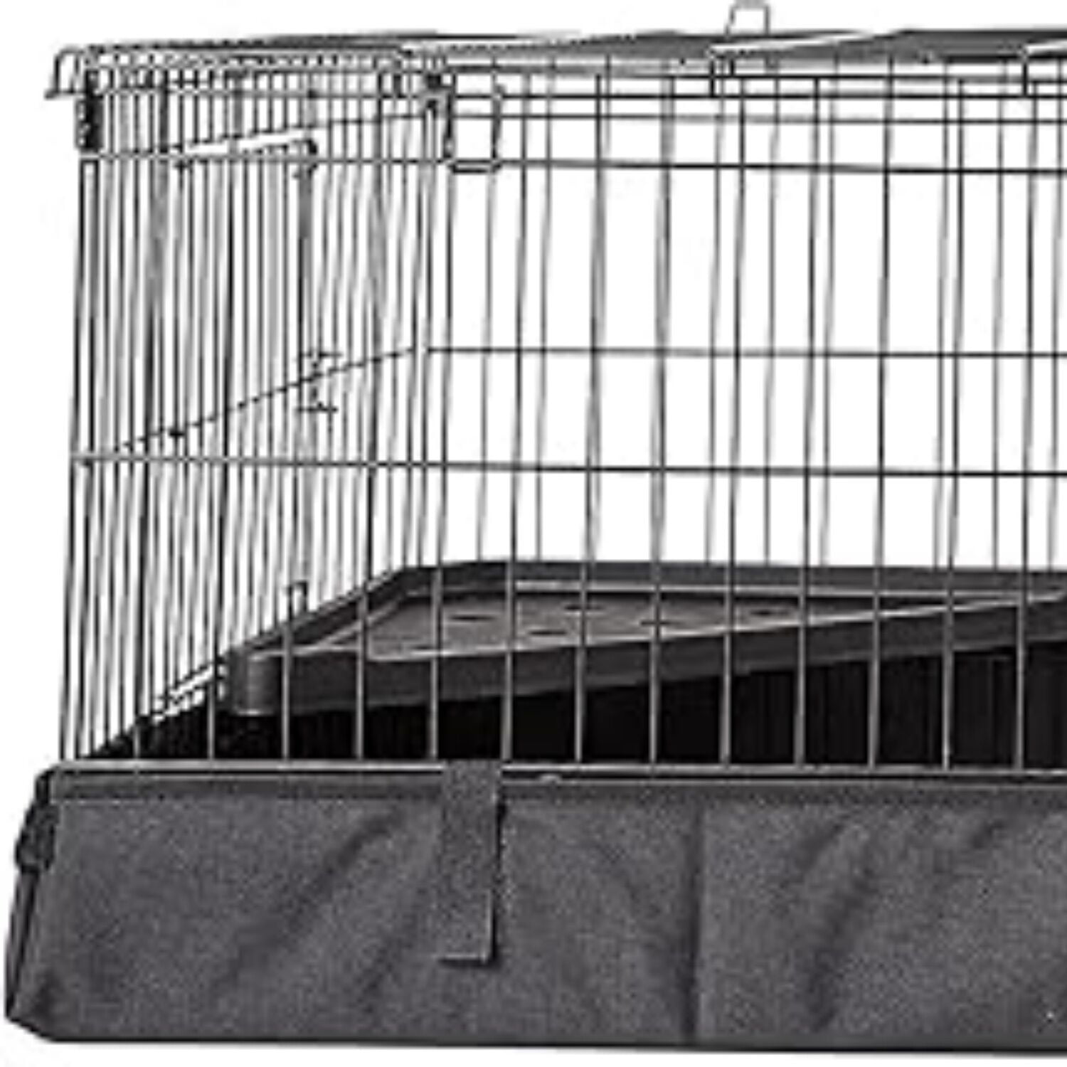 Leakproof Canvas Bottom Guinea Pig Pet Cage with Divider Set, Black, 47.6"L x 24.2"W x 14.0"H