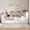 Beige+White + Solid Wood+MDF + Full, variant on Twin Bed Frame with Desk, Drawers & Charging Station, LED & Storage Wood,Beige+White