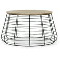 thumbnail image 5 of ClickDecor Lydia Matte Black Wireframe Round Coffee Table in Black, 5 of 7