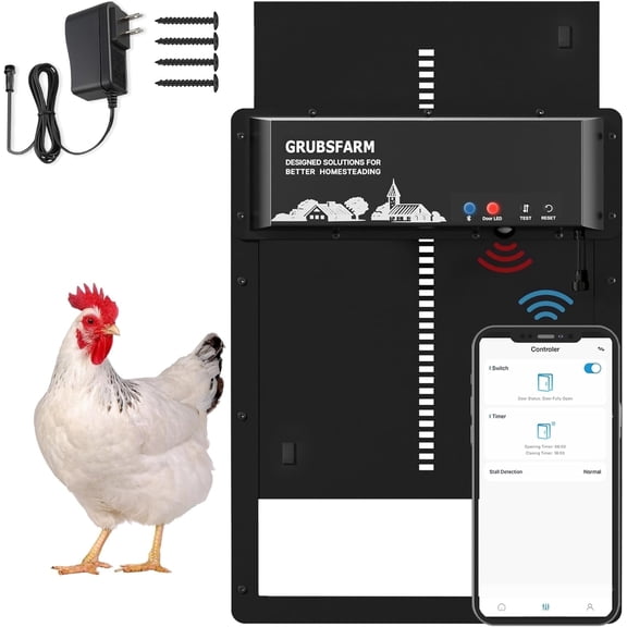 GRUBSFARM App Programmable Automatic Chicken Coop Door