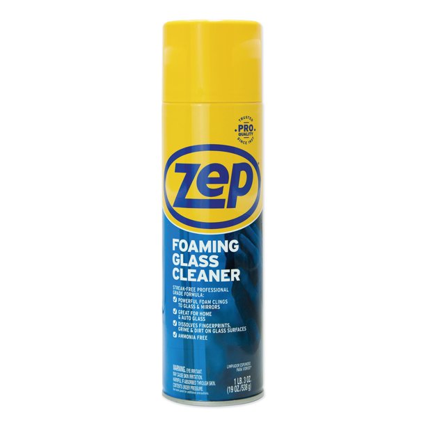 Zep Foaming Glass Cleaner, Mint Scent, 19 Oz spry