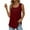 Red, variant on BYHONG Women's Loose Pleated Square Neck Tank Top Summer Sleeveless Vest Blouse, Plus Size Casual Top for Women Hot Pink S