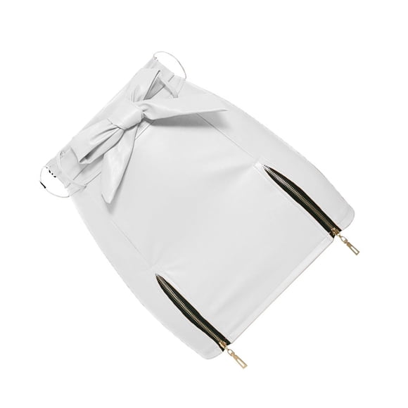 Sonducket de cintura alta de verano para mujer, fiesta para niñas, banquete, viaje, senderismo, escuela, faldas de algodón a la moda, Prendas para la parte inferior del cuerpo Blanco S