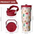 thumbnail image 4 of Christmas 30oz Handheld Travel Tumbler with Handle – Double Wall Stainless Steel Insulated Cup, Flip Straw Lid, Leak-Proof & BPA-Free for Hot and Cold Drinks – Durable Coffee & Juice Mug Black, 4 of 7
