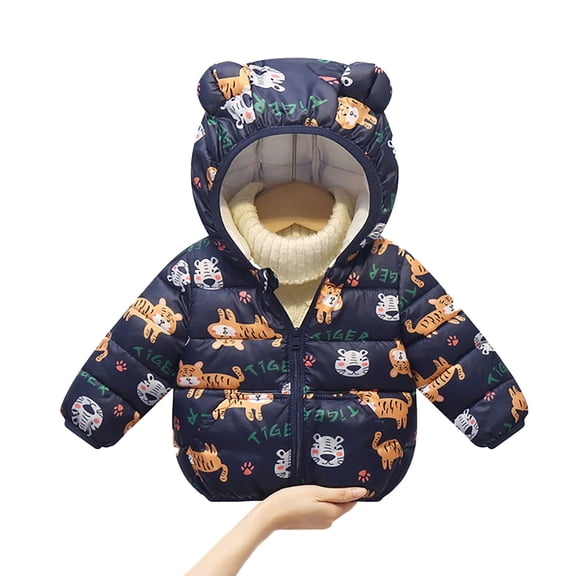 Beautyzll Baby Boys Girls Winter Jacket Outwear Toddler Hooded Puffer down Coat 1-5T